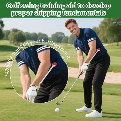 Rib Stick,Golf Training Swing Aid,Golf Training Aid,Chipping Training Aid,Golf Alignment Sticks,Rotation and Golf Wrist Hinge Trainer Fits Mens, Womens,Kids/Junior Clubs,White