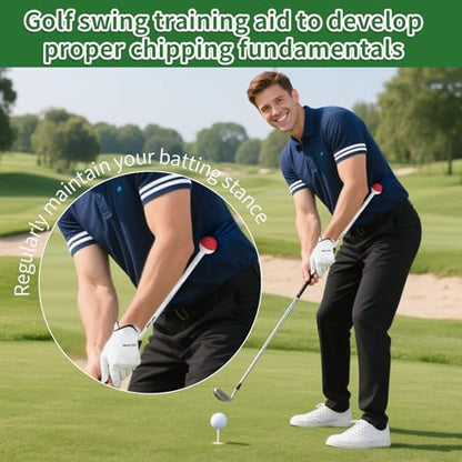 Rib Stick,Golf Training Swing Aid,Golf Training Aid,Chipping Training Aid,Golf Alignment Sticks,Rotation and Golf Wrist Hinge Trainer Fits Mens, Womens,Kids/Junior Clubs,White