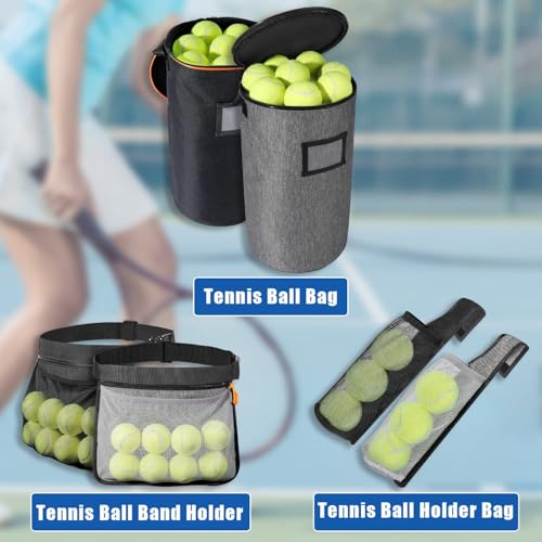VISEMAN Portable Tennis Ball Basket for Training, Carrying and Storage - color: Gray