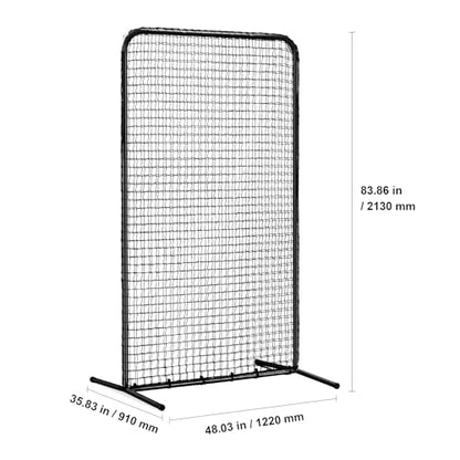 VEVOR Batting Screen - Baseball & Softball Protector with Carry Bag & Ground Stakes, Pitching Net for Pitchers Protection - size: 7*4 ft, style: Heavy I Screen
