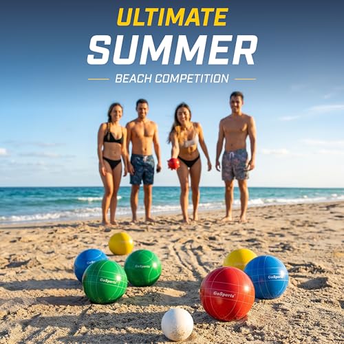 GoSports 90 mm Bocce Ball Sets - Outdoor Lawn Game - Composite or Resin - color: Resin