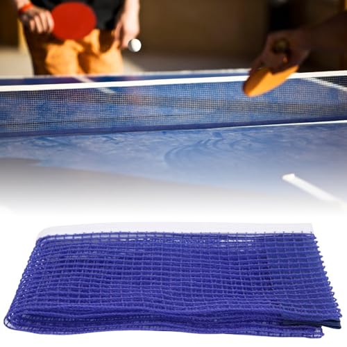 ‌Table Tennis Net Replacement with Adjustable Bracket - Blue Polyester Net for Indoor & Outdoor Practice