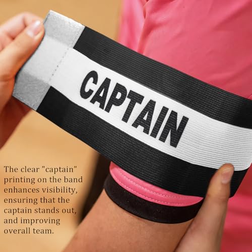 3pcs Captain Arm Bands for Soccer, Football, and Rugby Stylish Black Armbands for Youth and Adult Teams Perfect for Soccer, Volleyball, and More