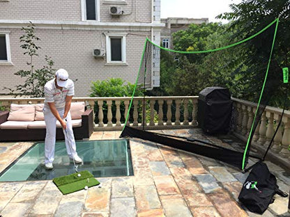 for Backyard Driving, Golf Practice Net, Dual-Turf Golf Mat, Chipping Target & Carry Bag