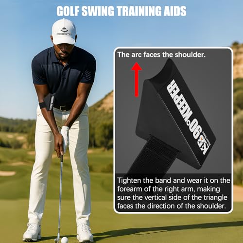 Golf Swing Trainer Aid, 90°Keeper Golf Posture Correction Training Aid, Professional Swing Accuracy Improvement Tool for Preventing Over Swinging
