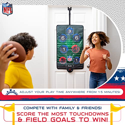 Franklin Sports NFL Electronic Football Target Toss Game - Over the Door Football Throwing Target for Kids - Score N' Sounds Mini Toy Game