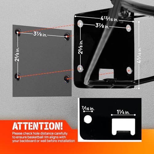 Yes4All Basketball Net, 18-Inch Heavy-Duty Basketball Rim Replacement for Indoor & Outdoor Use, Fits Youth & Adult Hoops - Fixed & Breakaway Options, Bolts Included - style: Breakaway
