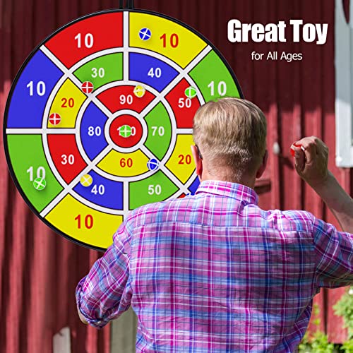 BooTaa 29" Large Dart Board for Kids, Kids Dart Board with Sticky Balls, Boys Toys, Indoor/Sport Outdoor Fun Party Play Game Toys, Birthday Gifts for 3 4 5 6 7 8 9 10 11 12 Year Old Boys Girls - style: 100 Scores