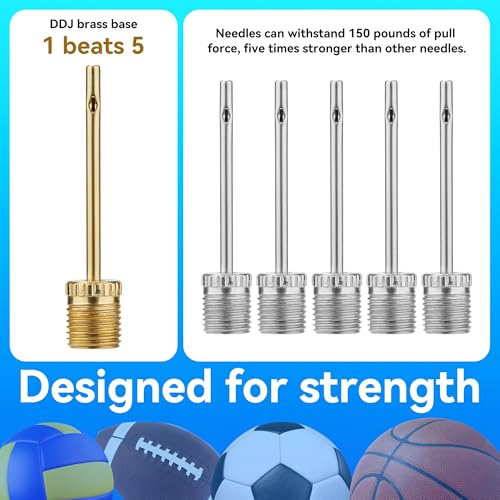 DDJ Bicycle Presta Schrader Valve Adapter, Brass DV AV SV Converter, Air Chuck Quick Connect, Inflation Needle, Air Pump Needle Set Suitable for All Bicycles, Sports Balls and Inflatable Equipment