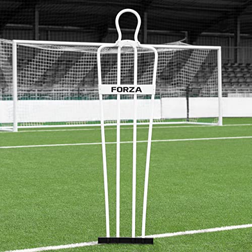 FORZA 6ft Airflow Soccer Mannequin | Wind-Resistant Free Kick Training Dummy for Coaching Drills & Shooting Practice | Shatterproof PVC with Ground Spikes & Optional Base - Pack of 1 or 3 - color: White, size: Pack of 1, style: Without Bases