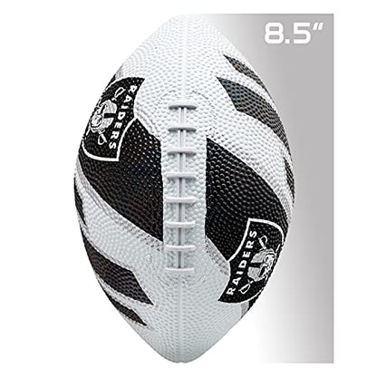 Franklin Sports NFL Team Footballs - Rubber Youth Mini Balls for All Teams - Kids 8.5" Football + Air Pump Sets - Official NFL Licensed - style: Las Vegas Raiders