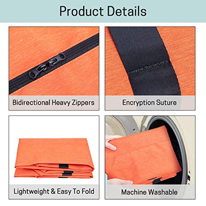 VISEMAN Baseball Softball Bow Style Net Replacement Bag Only,Baseball Practice Net Bag,Baseball Net Duffel Bag - Fits 7 x 7 Practice Net Systems for Teams & Coaches - color: Orange