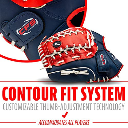 Franklin Sports Field Master Baseball + Softball Glove - Field Master Adult + Youth Baseball + Softball Mitt - Men's + Women's Gloves - Right Hand Throw