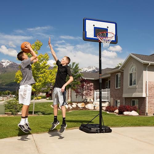 Lifetime 44-Inch Portable Basketball Hoop, Telescoping Adjustable Height 7.5-10 ft, Impact Backboard