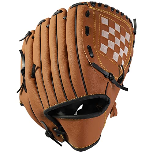 Baseball Glove Softball Gloves Softball Practice Equipment for Adult and Youth, Right Hand Throw
