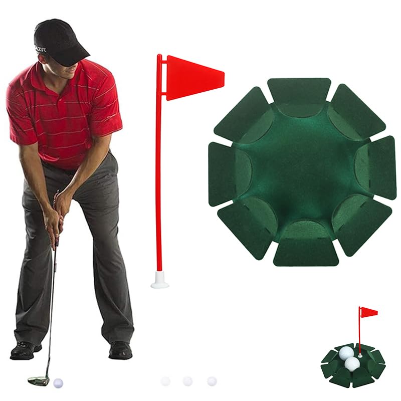 HOW TRUE 2 PCS All-Direction Golf Putting Cup Golf Practice Hole Cup Surface Flocking for Office Indoor Outdoor Practicing
