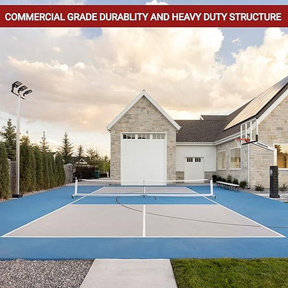Dominator Standard Portable Pickleball Net - Indoor/Outdoor Regulation Pickleball Net - USAPA Compliant Pickleball Net on Wheels - System Includes Rolling Storage Bag & Locking Wheels