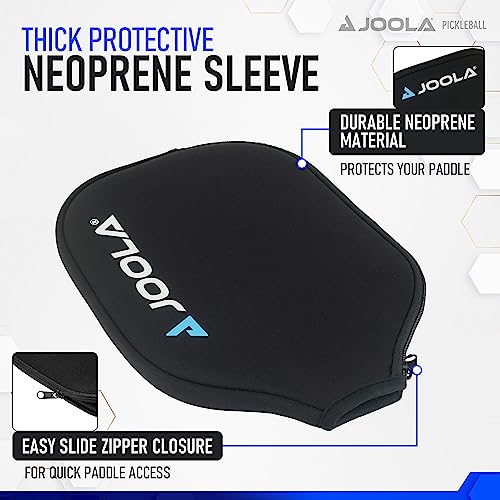 JOOLA Universal Pickleball Paddle Cover - Neoprene Sleeve Fits All Pickleball Paddles - Accessory for Standard, Wide, & Elongated Rackets - Covers Paddles Up to 8.5" Wide, 16.5" Long