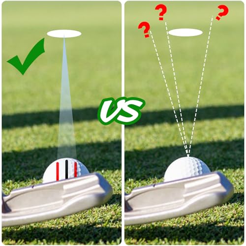 Golf Ball Marker Set with Carry Case, 3 Golf Ball Marking Stencils and 4 Color Golf Ball Markers, Golf Ball Marker Liner Marker, Golf Ball Alignment Marking Tool
