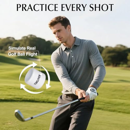 12 Pcs Practice Golf Balls, Limited Flight Golf Practice Balls Training Aid for All Golfers Full Swing in Indoors Backyard Driving Range