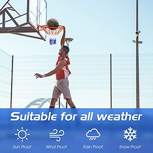 Goplus Replacement Basketball Rim Net, 18inch Portable Basketball Hoop Wall Door Mounted Indoor Outdoor Hanging Outside