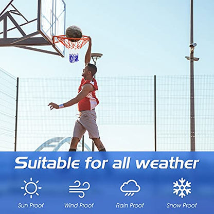 Goplus Replacement Basketball Rim Net, 18inch Portable Basketball Hoop Wall Door Mounted Indoor Outdoor Hanging Outside