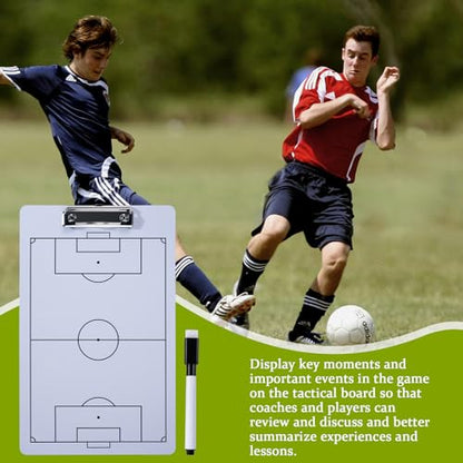 Pure Vie Magnetic Soccer Coaching Board, Portable Soccer Whiteboard for Coaches, Soccer Tactics Clipboard with Dry Erase, Marker Pen - Soccer Training Equipment for Teaching and Game Plan