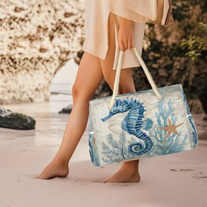 Beach Bag Waterproof Sand-proof Canvas Tote Lightweight Shoulder Bag Suitable for Family outdoor travel - color: A5