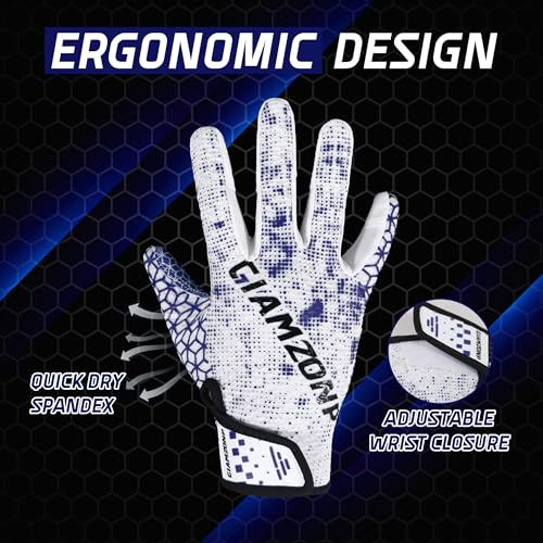AIGEVTURE Youth Football Gloves Snug Fit Junior Boys Girls