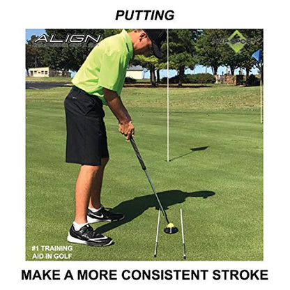 MVP Sport Golf Alignment Rods (MorodZ) Training Aid 2-Pack (Lime)