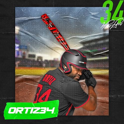 Ortiz34 Bat & Ball Set - Graffiti Plastic Bat & Ball Homerun Set- David Ortiz Backyard Baseball Set for Youth, Kids, Teenagers, Adults (Bat & Ball Set, Blue) - color: Green/Purple, style: Bat & Ball Set