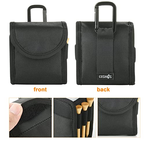 Cosmos Golf Ball Pouch Golf Tees and Divot Repair Tool Holder Nylon Golf Bag Accessories Belt Bag Gifts for Men