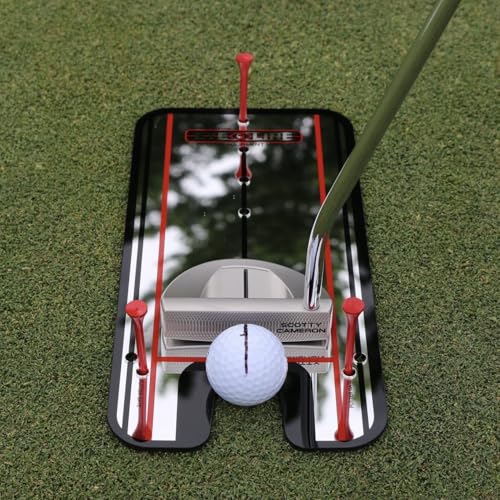 Genuine EyeLine Golf Alignment Putting Mirror - Top Training Aid on The PGA Tour - See Rapid Improvement - Helps Beginner, Junior, and Scratch Golfers - color: Classic Putting Alignment Mirror - SMALL