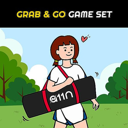 A11N SPORTS Badminton Net - Height Adjustable Volleyball Net for Junior Tennis, Soccer Tennis & Kids - Portable Driveway Pickleball Net for Indoor & Outdoor, 11ft/14ft/20ft Wide