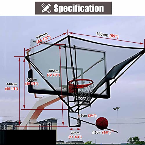 Basketball Shot Returner, Basketball Shooting Rebounder for Hoop, Basketball Return Net Attachment