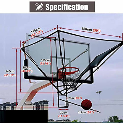 Basketball Shot Returner, Basketball Shooting Rebounder for Hoop, Basketball Return Net Attachment