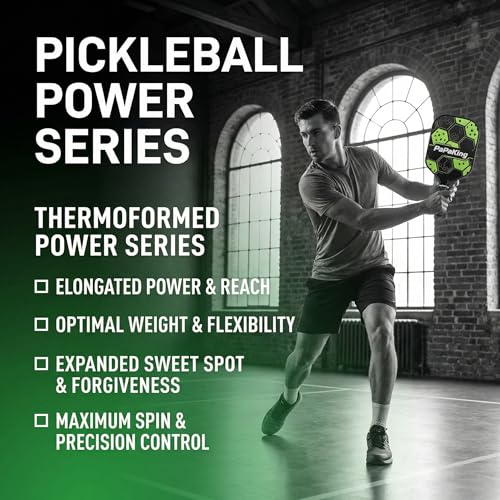 Pickleball Paddles, Lightweight Carbon Fiber Pickleball Paddle with 2 Balls, Pickle Ball Racket for Ultimate Spin and Consistency, Enhanced Shock Absorption for High Spin