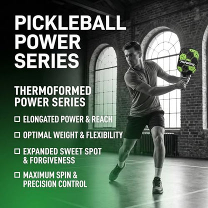 Pickleball Paddles, Lightweight Carbon Fiber Pickleball Paddle with 2 Balls, Pickle Ball Racket for Ultimate Spin and Consistency, Enhanced Shock Absorption for High Spin