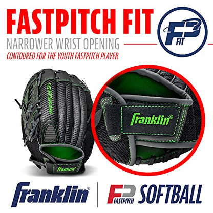 Franklin Sports Girls Softball Glove-Women's Windmill Fastpitch+Slowpitch Softball Glove-Right and Left Hand-Adult - color: Lime, size: 12"