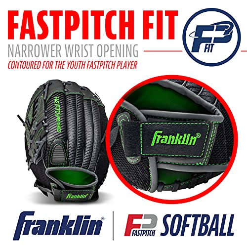 Franklin Sports Girls Softball Glove-Women's Windmill Fastpitch+Slowpitch Softball Glove-Right and Left Hand-Adult - color: Lime, size: 11"