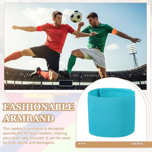 Captain Armbands, Adjustable Leader Arm Bands for Soccer Elastic Team Sport Arm Band-Fitting for Football/Volleyball/Rugby - color: Sky Blue