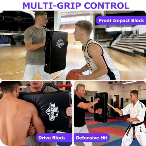 Football Blocking Pad with 5 Reinforced Webbing Handles for Football Training, Basketball Contact Drills and Multi-Sport Blocking Practice, Kick Pads Shield, 23.6"x15.7"(1 Pack)