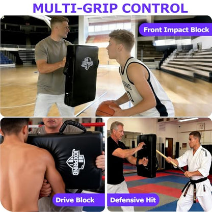 Football Blocking Pad with 5 Reinforced Webbing Handles for Football Training, Basketball Contact Drills and Multi-Sport Blocking Practice, Kick Pads Shield, 23.6"x15.7"(1 Pack)