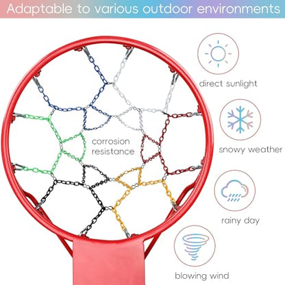 Basketball Net All Weather Anti Whip,Heavy Duty Replacement Basketball net Indoor Outdoor Standard 12 Loops Basketball Hoop