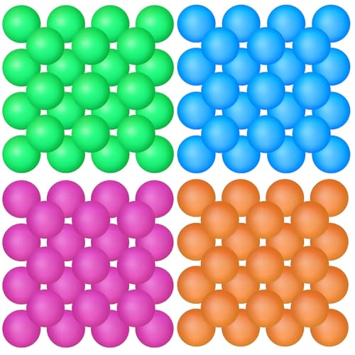 Hanaive 100 Pack Table Tennis Balls Multi Colored 40mm Plastic Balls Bulk Washable Small Game for Carnival Pool Games, Party Decoration Pet Toy