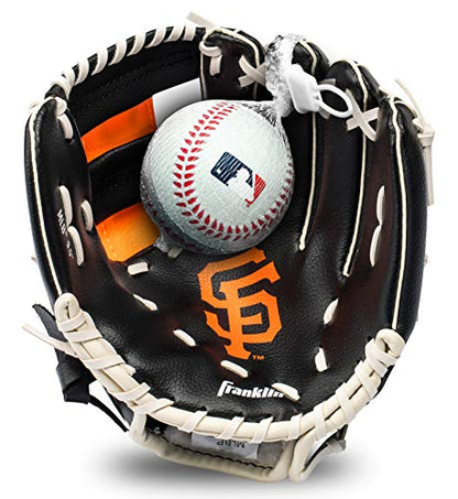 Franklin Sports MLB Youth Teeball Glove and Ball Set - Kids Baseball and Teeball - Perfect First Kids Glove - 9.5"