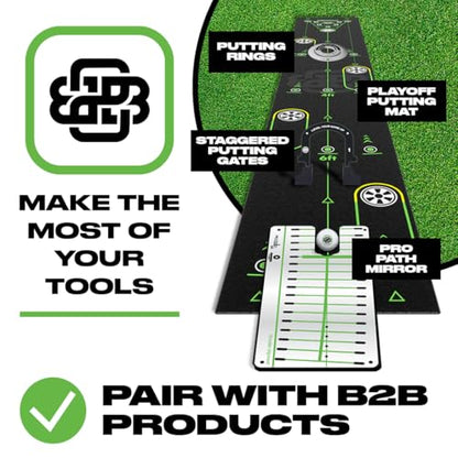 BACK 2 BASICS Golf Putting Rings 3-Piece Set, Golf Tool for Putting Practice Indoor and Outdoor, Ramp Ring & Hole Reducers for Precision Training, Accuracy Drills at Home, Office & Backyard Setups