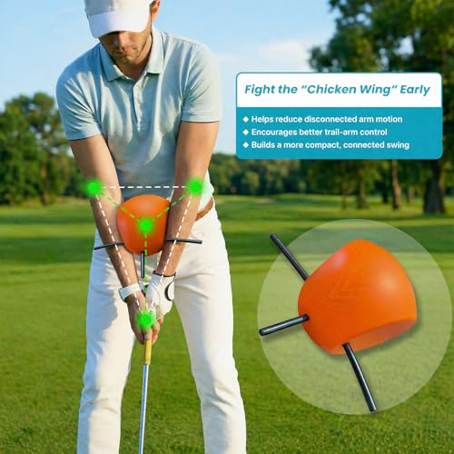 Connector Golf Swing Trainer for Posture Correction and Arm Alignment, Golf Training Aid for Proper Swing Mechanics, Golf Swing Ball Training, Golf Connector Ball Practice, All Skill Levels