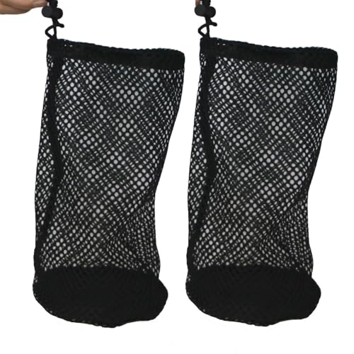 2-Pack Golf Ball & Pickleball Mesh Bag, Golf Balls Bag Sack, Multi-Purpose Net Pouch, Fit for Ping Pong, Table Tennis Ball, Bucket Balls, Household Small Tools Items Storage, Diving