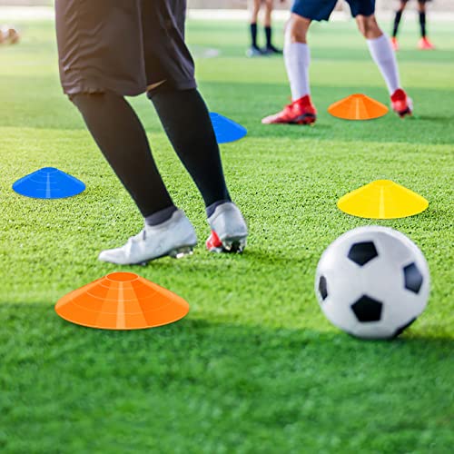 60/120 Pack Agile Soccer Cones with Portable Bags & Brackets,Sports Cones,cones for sports training，soccer cones for training，soccer training equipment，Agile Soccer Cones Used for Football Training - size: A-60 Pack Soccer Cones